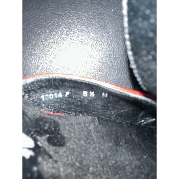 Karl Lagerfeld Red & White T-Strap Heels Square Toe Block Heel Designer Shoes - Picture 5 of 5